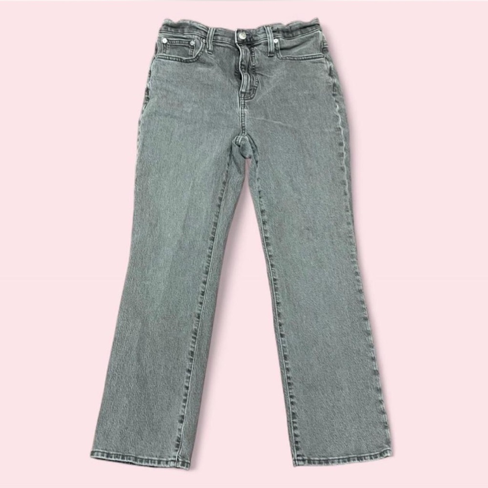 Madewell Gray Slim‎ Demi-Boot Jeans 26 | High-Rise Straight Flare Brookford Wash